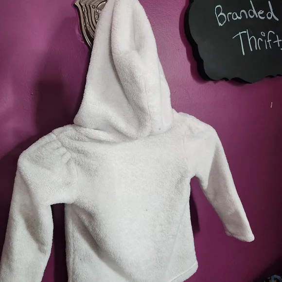 Carters White Fleece Pullover, size 4t - Picture 4 of 4